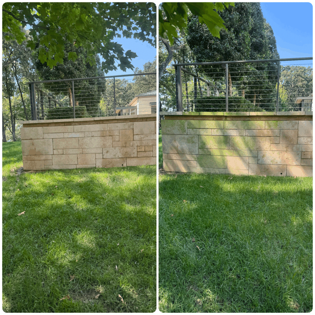 Soft Wash of Stone siding
